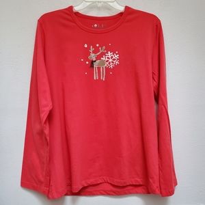 🏠 June & Daisy Womens Christmas Holiday Top Size L